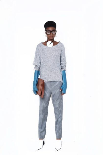 Grey Low Shoulder Knit Wears
